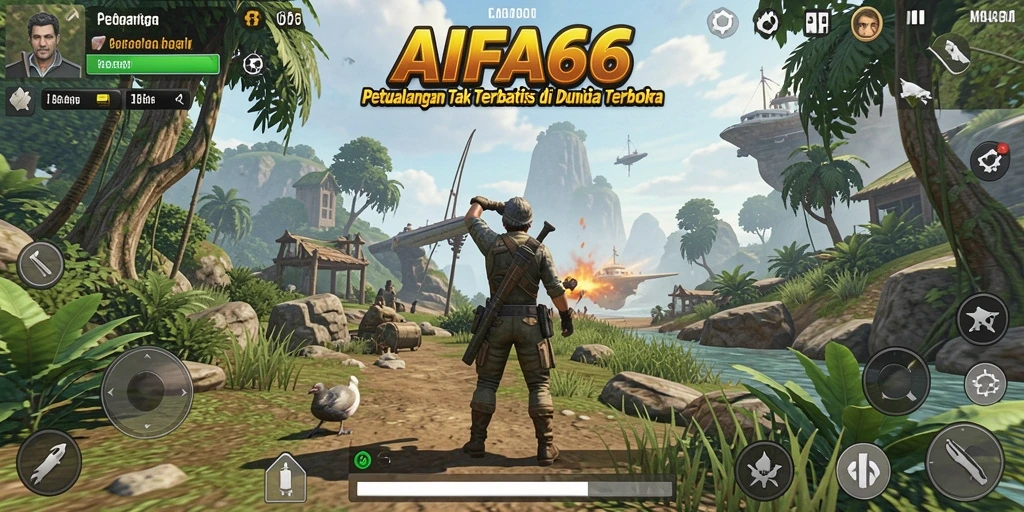 Tampilan menarik dari gameplay AIFA66 di dunia terbuka.