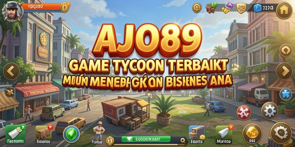 Tampilan seru gameplay AJO89 di dunia bisnis Tycoon.