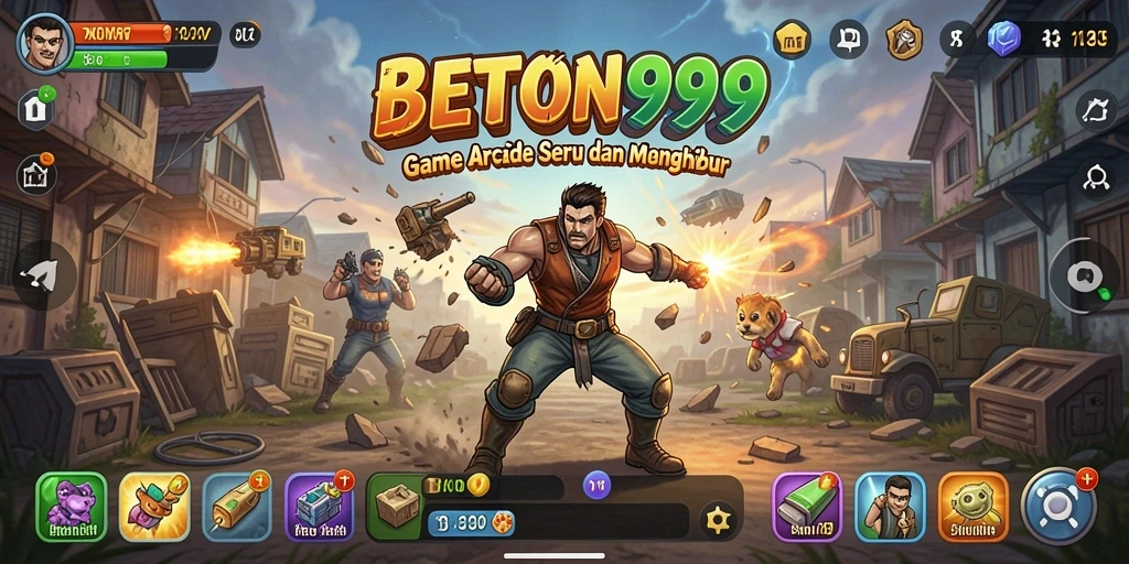 Tampilan gameplay seru dan penuh warna dari BETON999.