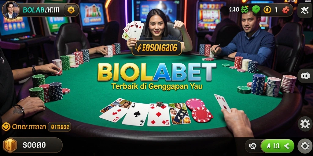 Screenshot gameplay BIOLABET yang menampilkan keseruan permainan poker.