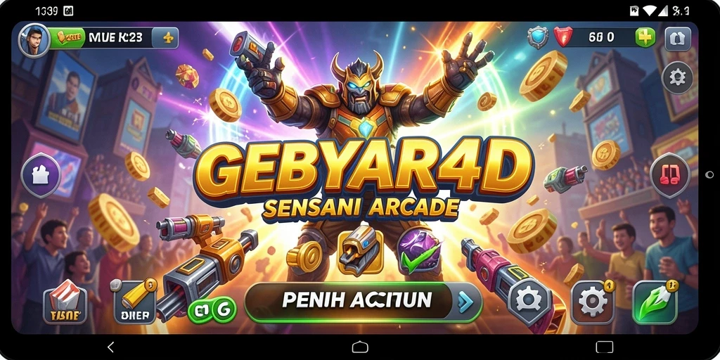 Tampilan seru gameplay GEBYAR4D yang menantang di setiap level.