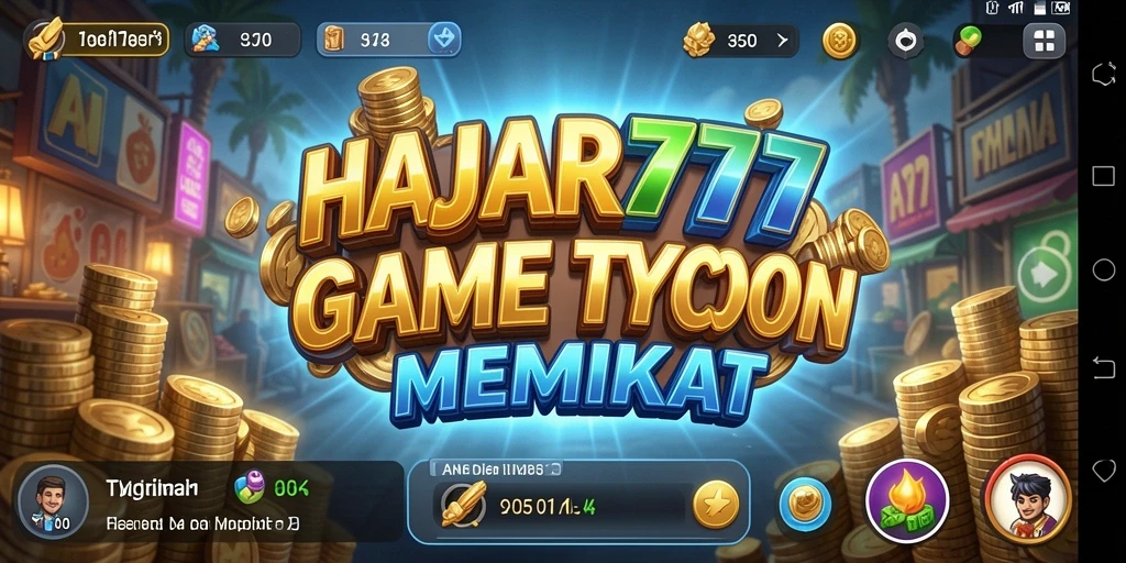 Gameplay Tycoon menampilkan strategi bisnis yang mendalam.