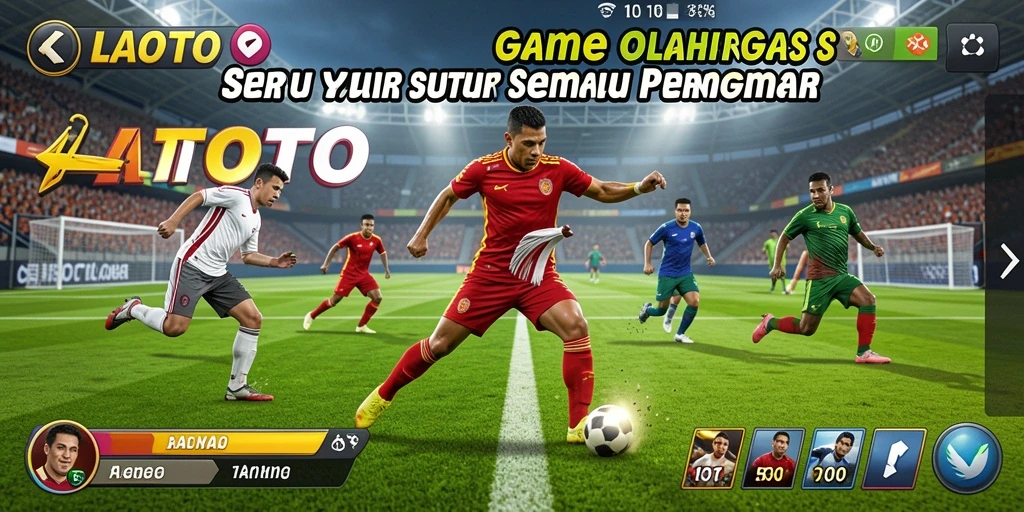 Screenshot utama LATOTO menunjukkan aksi olahraga yang mendebarkan.