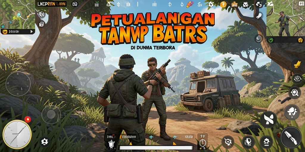 Screenshot gameplay <strong>LKOPEN</strong> yang menampilkan eksplorasi luas dunia terbuka.