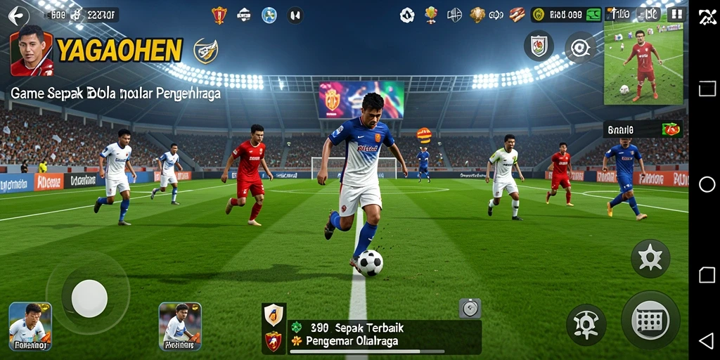 Gameplay seru YAGAOHEN dengan aksi sepak bola yang mendebarkan.